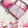 9Pcs Clothes Storage Bags Water-Resistant Travel Luggage Organizer Clothing Packing Cubes - Hot Pink