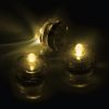 3Pcs Submersible LED Tea Lights Waterproof Candle Lights Battery Operated Decor Lamp - Amber