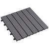 Decking Tiles 20 pcs Gray Wash 11.8"x11.8" Solid Acacia Wood - Grey