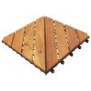 Decking Tiles 10 pcs 11.8"x11.8" Solid Acacia Wood - Brown