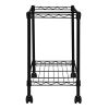 Oceanstar Portable 1-Tier Metal Rolling File Cart, Black - 1MRC1491