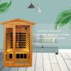 Two person Far infrared old fir outdoor sauna room - as Pic