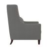 1pc Traditional Accent Chair with Pillow Nailhead Trim Light Gray Polyester Upholstered Solid Wood Furniture Modern Living Room Chair - as Pic