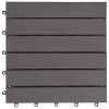 Decking Tiles 20 pcs Gray Wash 11.8"x11.8" Solid Acacia Wood - Grey