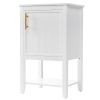 20" Bathroom Vanity with Sink, Bathroom Cabinet with Soft Closing Door, Storage Rack and Open Shelf - White