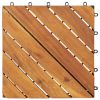 Decking Tiles 10 pcs 11.8"x11.8" Solid Acacia Wood - Brown