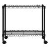 Oceanstar Portable 1-Tier Metal Rolling File Cart, Black - 1MRC1491