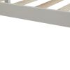 Platform Bed Frame with Headboard , Wood Slat Support , No Box Spring Needed ,Queen - White