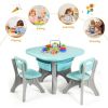 Kids Activity Table and Chair Set Play Furniture with Storage - Blue