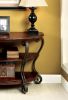 Traditional Style Brown Cherry 1pc Sofa Table Open Bottom Shelf Ornate Design Living Room Furniture - as Pic