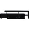 Modern Style 16-colored LED Lights TV Cabinet, UV High Gloss Surface Entertainment Center with DVD Shelf, Up to 70 inch TV - Black