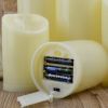 Flameless Flickering LED Candles Battery Operated , Warm Light Real Wax Pillar Votive 3D Wick Candles, Perfect for Party/Wedding/Home Decor(White) - a