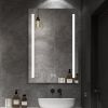 30x20 inch LED Bathroom Medicine Cabinet Surface Mounted Cabinets With Lighted Mirror - as Pic