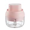 Electric Garlic Chopper Mini, Garlic Masher Crusher, Food Processor Small with Garlic Peeler And Spoon - pink