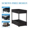 2 sets  Under Sink Organizers and Storage Bathroom Organizer Under Sink, Pull Out Cabinet Organizer for Kitchen Bathroom Sink Storage, Pack of 2-layer