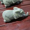 Desktop Decor; Elephant Shape Ornament Resin Craftwork Decor - Gray