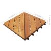 Decking Tiles 10 pcs 11.8"x11.8" Solid Acacia Wood - Brown