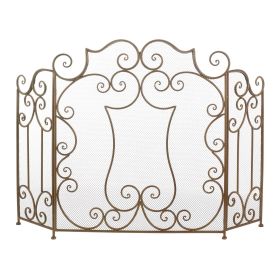 MODERN SCROLL FIREPLACE SCREEN