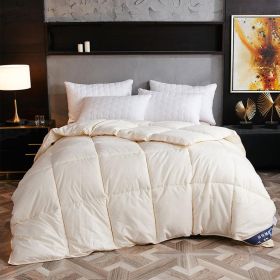 Down Duvet, Winter Duvet, Goose Down Duvet Core, Air Conditioner (Option: Creamywhite-180x220cm-8)